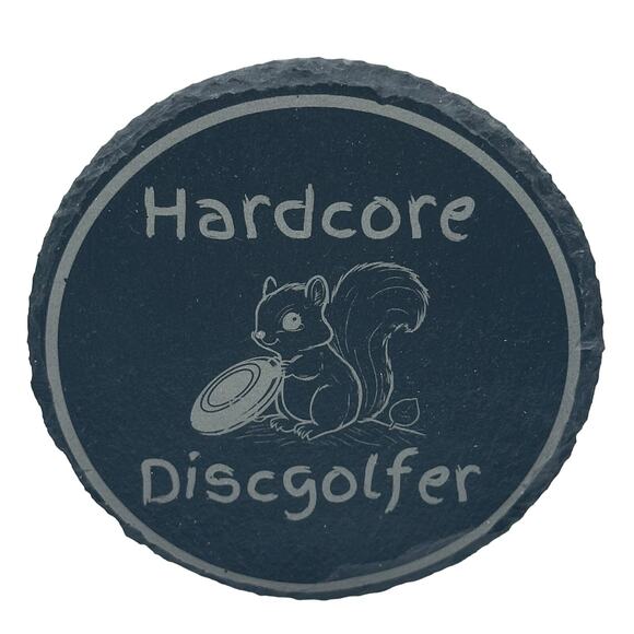 Disc Golf Laser Engraved Slate Coasters Discgolfer Gift Set Of 2 CHOOSE STYLE - Picture 1 of 4